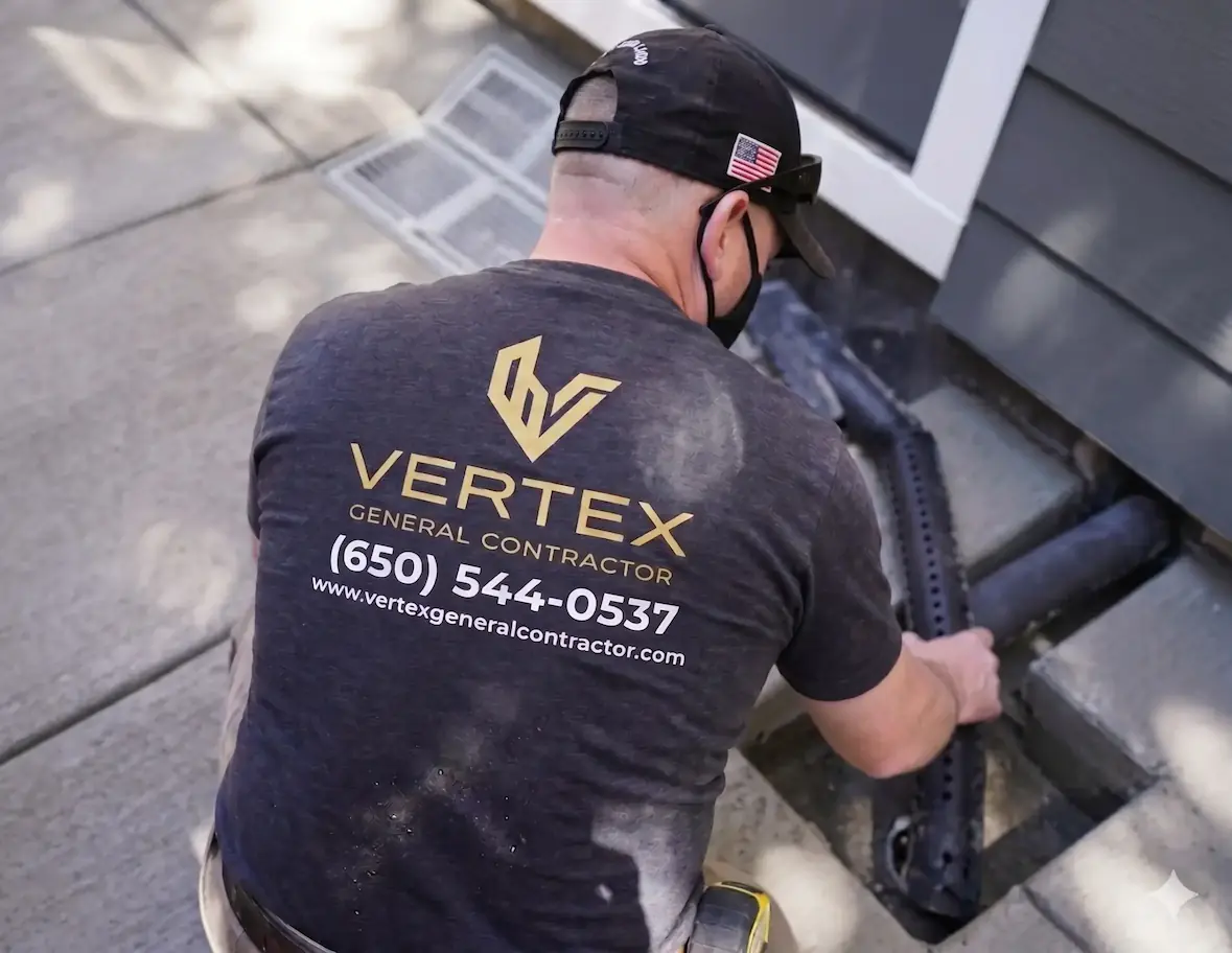 Vertex General Contractor construction crew on job site Marin County